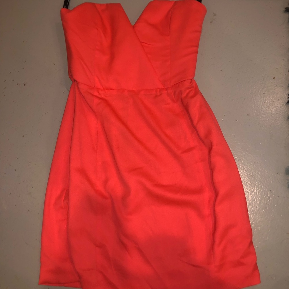 Orange strapless dress Naven